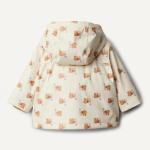 Amazon Essentials Baby Boys' Water-Repellent Rain Jacket with Quilted Lining, Ivory Elephants, 24 Months