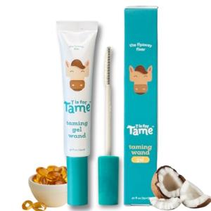 T is for Tame - Taming Gel Wand – Natural Flyaway Tamer for Kids & Adults – Smooths Baby Hairs, Frizz & Static – Alcohol-Free, Vegan & Cruelty-Free Hair Styling Gel – 0.5 fl oz