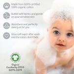 Butterblu River 10-Pack Baby Terry Washcloths 100% Organic Cotton Absorbent for Baby and Toddler Boys & Girls, White, One Size