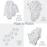 Butterblu River 10-Pack Baby Terry Washcloths 100% Organic Cotton Absorbent for Baby and Toddler Boys & Girls, White, One Size