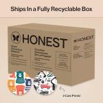 The Honest Company Comfort Dry Disposable Diapers for Sensitive Skin, Hypoallergenic, Beary Cool + Big Trucks, Super Club Box Size 6 (35 lbs), 68 Count