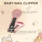 Baby Nail Kit with Cute Owl Case – Newborn Manicure & Pedicure Set with Nail Clipper, Scissors, File & Tweezers for Infant and Toddler Care (Gift for Mom) (Pink)