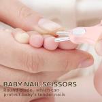 Baby Nail Kit with Cute Owl Case – Newborn Manicure & Pedicure Set with Nail Clipper, Scissors, File & Tweezers for Infant and Toddler Care (Gift for Mom) (Pink)