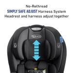 Graco TriRide 3-in-1 Reclining Car Seat, Kipling - Rear & Forward Facing Car Seat, Highback Booster, Adjustable Headrest