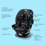 Graco Turn2Me 3-in-1 Rotating Convertible Car Seat, Cambridge, Rear-Facing Rotation Only, Forward-Facing Mode, Highback Booster Up to 100 lbs, Adjustable Headrest & Harness, Steel Reinforced Frame