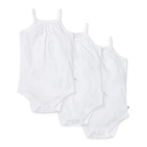 Burt's Bees Baby Unisex Baby 3-Pack Camisole Bodysuits 100% Organic Cotton Infant Gender Neutral One Piece Outfit, NB - 24M