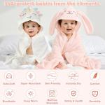 CandyHome 12 PCS Baby Bath Towels for Infants Toddlers, 4 PCS Animal Hooded Baby Towels & 8 PCS Washcloths Set, Ultra Absorbent Soft Cute Newborn Bath Essential Gifts for Boys & Girls