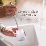 Lansinoh Anti-Colic Baby Bottles, BPA-Free Plastic, 5 Ounces, 4 Count, Slow Flow Nipples (Size S), Breastfeeding Bottle with NaturalWave Design