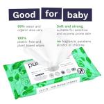 Pura Natural Sensitive Baby Wipes, 99% Water, Unscented & Hypoallergenic, Suitable for Sensitive & Eczema-prone Skin, Hypoallergenic, EWG Verified, 10 Pack of 60 Wet Wipes (600 Diaper Wipes) Bulk Buy