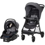 Safety 1st Smooth Ride Travel System Stroller and OnBoard FLX Infant Car Seat, Newborn to Toddler Baby Combo, Easy-Install, Large Canopy, Ample Storage, Foldable, Rear-Facing 4-30 lbs, Monument