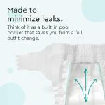 LILLYDOO Baby Diapers - Size 3 (13+ lbs), Monthly Supply (174 Count), Leak Protection, Skin-Friendly, Ultrasoft, Perfume- & Chlorine-Free, Hypoallergenic, Dermatologist Tested, Oeko-TEX®