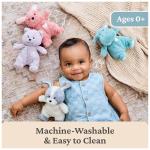 GUND Baby Oh So Snuggly Littles Bunny Rabbit, Small Stuffed Animals, Bunny Stuffed Animal, Plush Toys for Infants and Toddlers, Pink, 7”