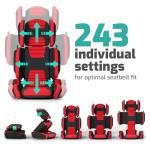 Mifold Hifold Adjustable Kids High Back Booster Car Seat with Strap – Slate Grey