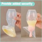 Bumblebee Manual Breast Pump with Breastfeeding Milk Saver Stopper& lid in Gift Box Food Grade Silicone bpa PVC and Phthalate Free 3.04oz/90ml