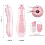 Baby Nail File Clippers Electric: Baby Nail Trimmer Electric Kit Fingernails Toes Care Manicure 6-in-1 Set with LED Light Safe for Newborn Kids and Adult Pin