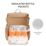 CEI-CEI Neoprene Diaper bag Backpack Waterproof Baby Changing Bags for Mom and Dad with Changing Pad Large Travel Maternity Tote with Insulated Pockets and Organised Compartments (Oat)