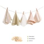 Lion bear 10 Pack Reusable Colored Organics Baby Washcloths, Soft Absorbent Organic Cotton Washable Saliva Towel Face Wipes,Face Towel, Natural Baby Wipes for Sensitive Skin (Multicolor)