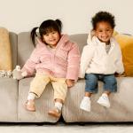 Amazon Essentials x Sofia Grainge Unisex Babies' Hooded Insulated Midweight Field Jacket, Pearl, 12 Months