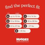 Huggies Size 6 Diapers, Skin Essentials Baby Diapers, Size 6 (35+ lbs), 108 Count (2 Packs of 54), Packaging May Vary