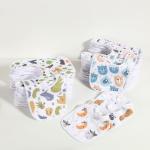 Gelisite 7 Pack Baby Cotton Absorbent Bibs for Drooling Teething (pink-1)