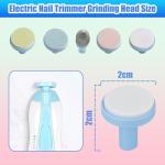 12 Pieces Baby Nail File Pads Nail Trimmer Replacement Pads Electric Baby Nail Grinding Heads for Standard Electric Kid Nail Trimmer Suits to Newborn and Adults