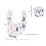 Gelisite 7 Pack Baby Cotton Absorbent Bibs for Drooling Teething (pink-1)