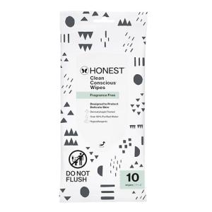 The Honest Company Hypoallergenic Multi-Use Baby Wipes for Sensitive Baby Skin, Pattern Play, 10 Count
