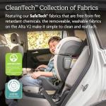 UPPAbaby Alta V2 High Back Booster Seat/Seven-Position, Active Support Headrest for Growing Children/SecureFit Integrated Belt Guide + Positioner/Cup Holder Included/Kavneer (Almond Mélange)