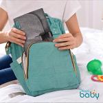 Kopi Baby Portable Diaper Changing Pad - Baby Diaper Changer Travel Bag with Wipes Pocket, Smart Design Portable Changing Mat, Infant Travel Station Kit, Gift for Newborn Girl & Boy - Grey, Classic