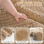 Hooded Baby Bath Towels for Newborn, 2 Pack - 6-Layer 100% Muslin Cotton, Soft Absorbent Baby Towels with Hood for Babies, Infants & Toddlers, Large 32x32 Inch Unisex Newborn Baby Bath Essentials