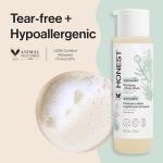The Honest Company 2-in-1 Baby Shampoo & Body Wash, Fragrance-Free, Gentle, Tear-Free, Hypoallergenic, Naturally Derived, Sensitive Skin, 18 fl oz