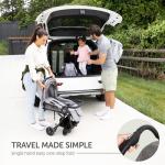 Lightweight Travel Stroller for Baby & Toddlers - Easy Fold & Compact Stroller with Canopy, Storage Basket, Multi-Position Recline & Convenient One-Hand Fold (Grey)