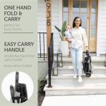 Lightweight Travel Stroller for Baby & Toddlers - Easy Fold & Compact Stroller with Canopy, Storage Basket, Multi-Position Recline & Convenient One-Hand Fold (Grey)