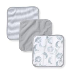 Burt's Bees Baby Infant Washcloths, 100% Organic Cotton, Soft and Super Absorbent Knit Terry & Woven Terry Wash Cloth