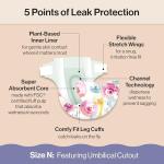 The Honest Company Comfort Dry Disposable Diapers for Sensitive Skin, Hypoallergenic, Rose Blossom + Tutu Cute, Club Box Size Newborn 72 Count