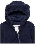 Amazon Essentials Unisex Babies' Hooded Sherpa Fleece Bunting Suit, Dark Navy, 18 Months