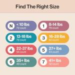 The Honest Company Comfort Dry Disposable Diapers for Sensitive Skin, Hypoallergenic, Rose Blossom + Tutu Cute, Club Box Size Newborn 72 Count