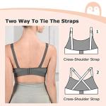 Momcozy Pumping Bra Hands Free, Pumping and Nursing Bra in One Holding Breast Pump for Spectra, Lansinoh, Medela, Black,grey-2pk, Medium