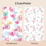 The Honest Company Comfort Dry Disposable Diapers for Sensitive Skin, Hypoallergenic, Rose Blossom + Tutu Cute, Club Box Size Newborn 72 Count