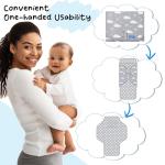 Baby Portable Changing Pad Travel - Waterproof Compact Diaper Changing Mat with Built-in Pillow - Lightweight & Foldable Changing Station, Newborn Shower Gifts