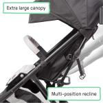 Ingenuity Ingenuity 3Dquickclose CS+ Compact Fold Stroller – Lightweight Stroller with Oversized Canopy, Extra-Large Storage and Compact Fold, Gray