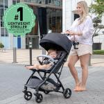 Ingenuity Ingenuity 3Dquickclose CS+ Compact Fold Stroller – Lightweight Stroller with Oversized Canopy, Extra-Large Storage and Compact Fold, Gray