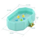 Collapsible Baby Bathtub, Toddler Bathtub with a Drain Plug, Folded for Storage Without Assembly, Suitable for Newborns to Toddlers, Portable Bathtub for Outdoor Travel, Green