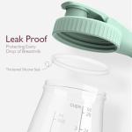 Momcozy Breast Milk Pitcher, Resistant to Heat and Cold Abrupt Temp Swings, No Leak Glass Breast Milk Fridge Storage Container with Wide Mouth, Fast Baby Formula Maker, Green