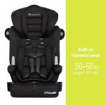 Baby Trend Hybrid SI 3-in-1 Combination Booster Seat, Hoboken Black – Side-Impact Protection, 3-Stage Growth Design, Adjustable Headrest, Cushioned Comfort