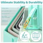 Collapsible Baby Bathtub, Toddler Bathtub with a Drain Plug, Folded for Storage Without Assembly, Suitable for Newborns to Toddlers, Portable Bathtub for Outdoor Travel, Green