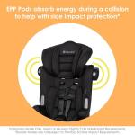 Baby Trend Hybrid SI 3-in-1 Combination Booster Seat, Hoboken Black – Side-Impact Protection, 3-Stage Growth Design, Adjustable Headrest, Cushioned Comfort