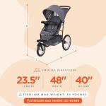 Baby Trend Journey Jogging Stroller, Stellar Grey