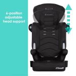 Baby Trend Hybrid SI 3-in-1 Combination Booster Seat, Hoboken Black – Side-Impact Protection, 3-Stage Growth Design, Adjustable Headrest, Cushioned Comfort