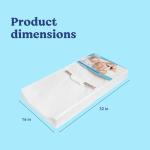 Graco Premium Contoured Changing Pad – GREENGUARD Gold Certified, Water-Resistant, Ultra-Soft Buckle Cover, Contoured Baby Changing Pad, Fits Most Standard-Size Changing Toppers, Non-Skid Bottom